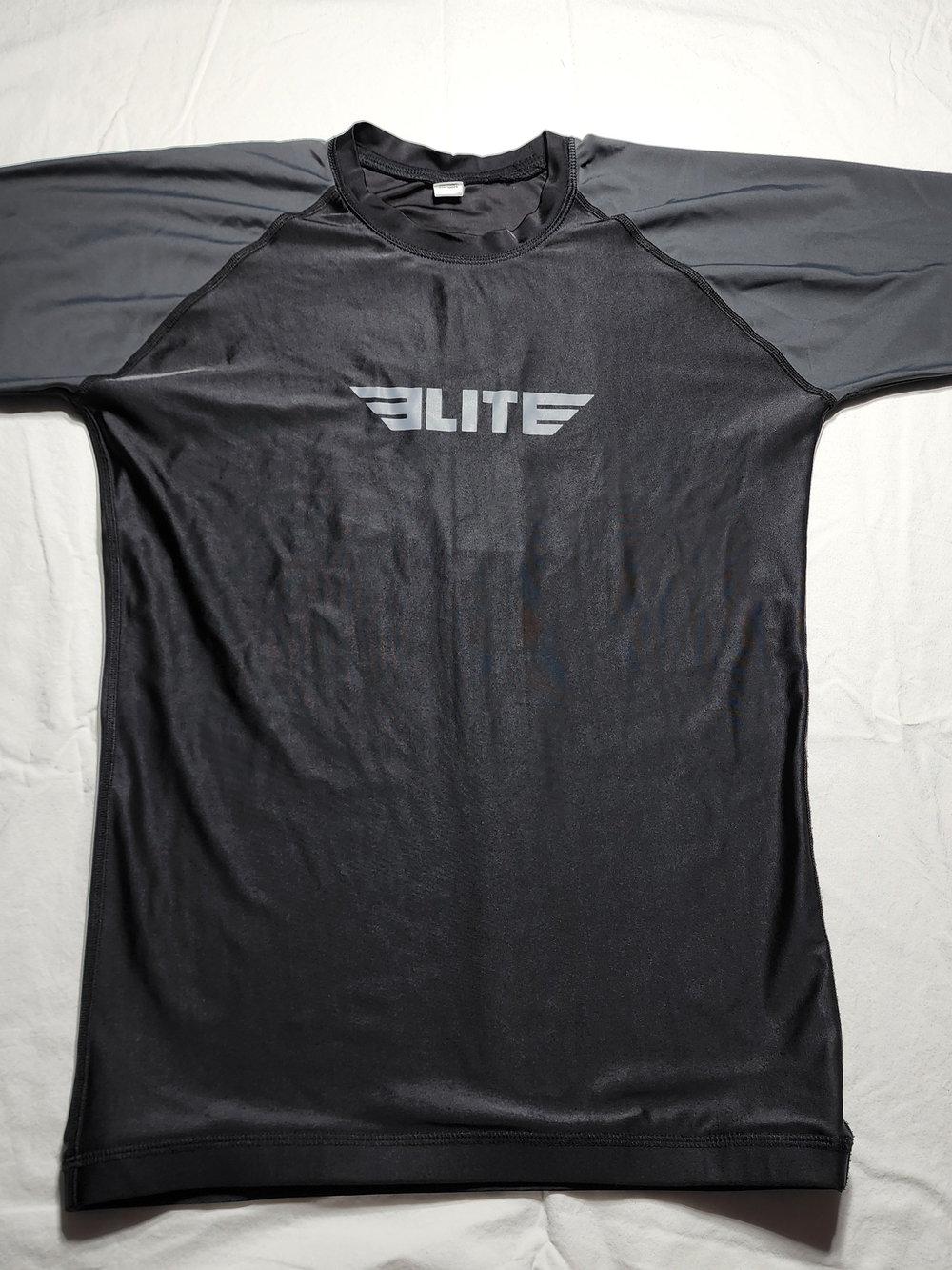Elite Men's Black Short-Sleeve Athletic Tee